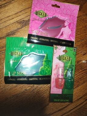Wicked Lip Masks & Scented Nail Polishes - Pink & Green